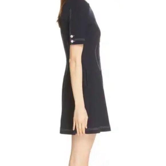 Veronica Beard Mikel Contrast Stitch Mini Dress Women's Sz 8 - Picture 10 of 16